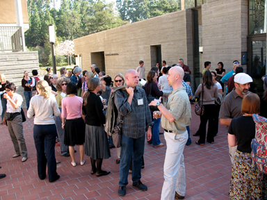 Attendees at coffee break