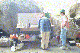 field laboratory at Pictograph
Cave